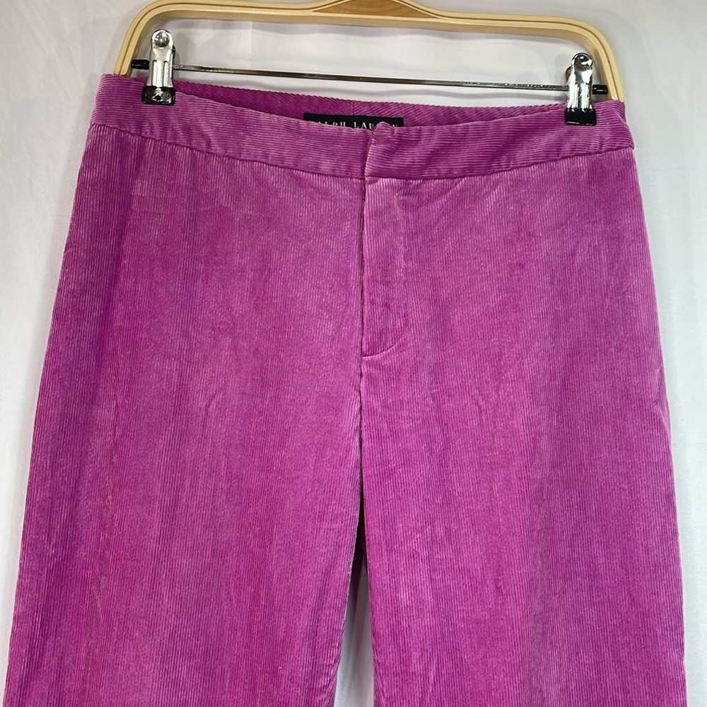 ๐ช Ralph Lauren bright pink orchid corduroy flat front trousers - Picture 2 of 7